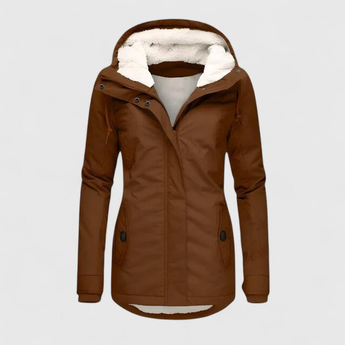 LAYLA | WATERPROOF FLEECE-LINED HOODED JACKET