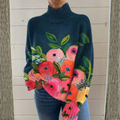 ROSALIE | FLORAL TURTLENECK JUMPER