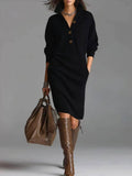 CORDELIA | BUTTON-UP COLLARED JUMPER DRESS