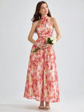 Halter Neck Maxi Dress