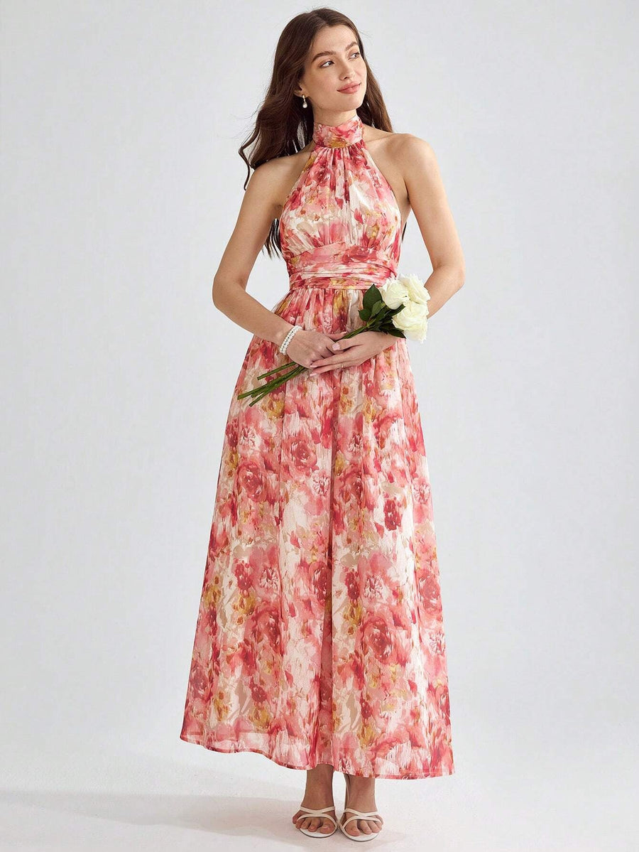 Halter Neck Maxi Dress