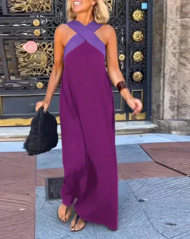QUIRINE | WRAP-FRONT MAXI DRESS