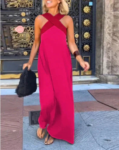 QUIRINE | WRAP-FRONT MAXI DRESS