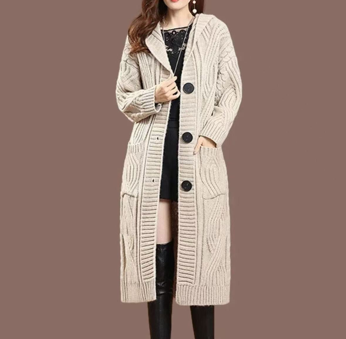 ANNE | OVER-THE-KNEE LOOSE KNITWEAR JACKET