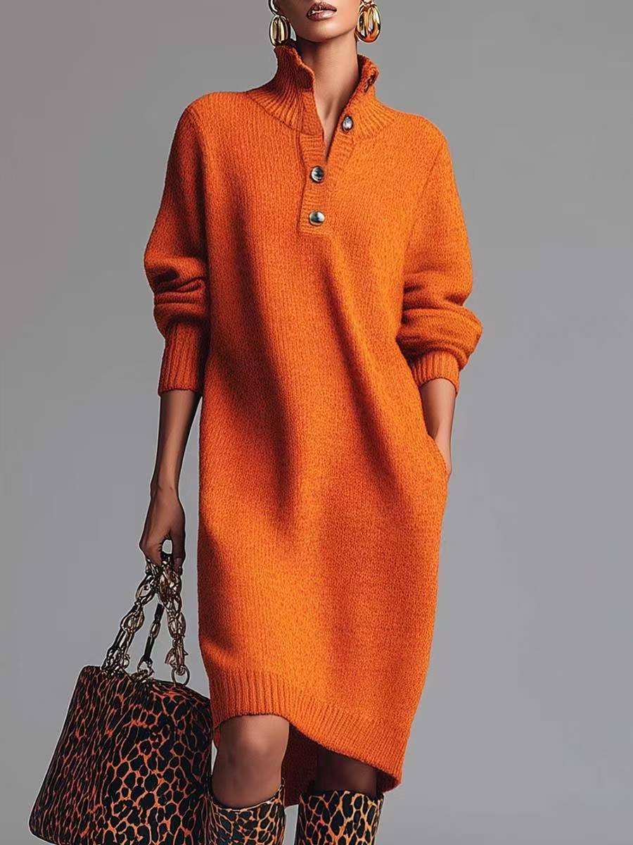 CORDELIA | BUTTON-UP COLLARED JUMPER DRESS