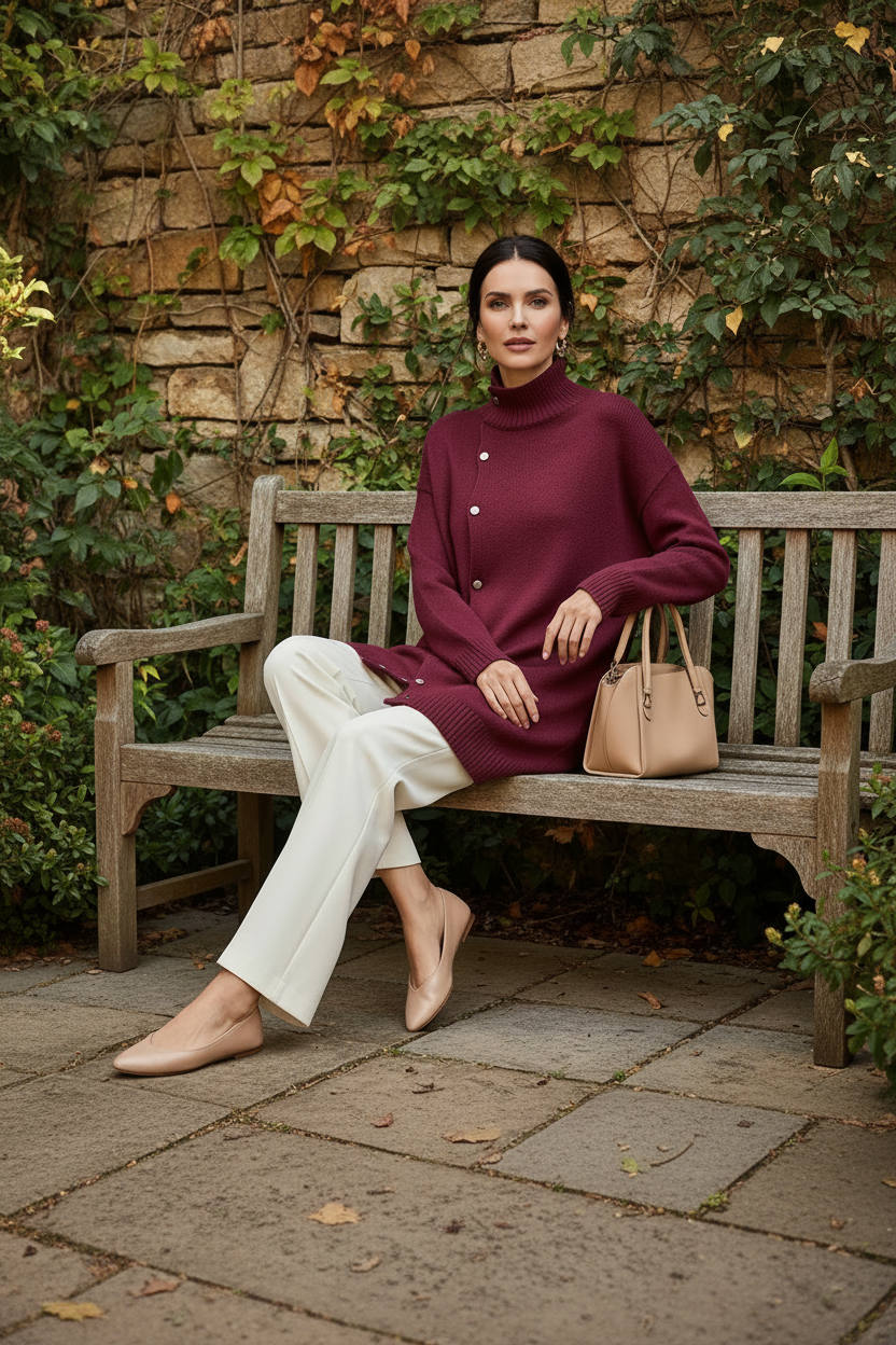 MARGARET | HIGH NECK SWEATER CARDIGAN