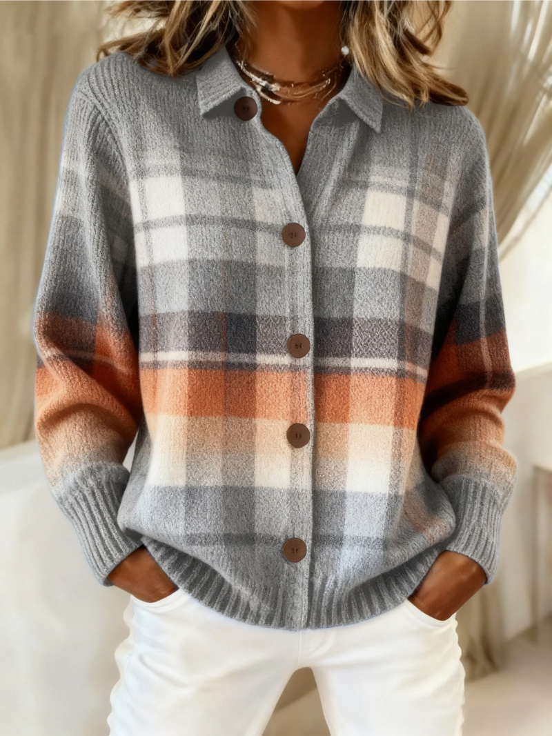 CAMILLE | PLAID CARDIGAN
