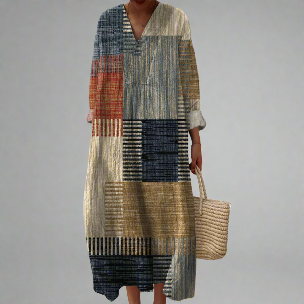 BRIONY | ELEGANT GEOMETRIC DRESS