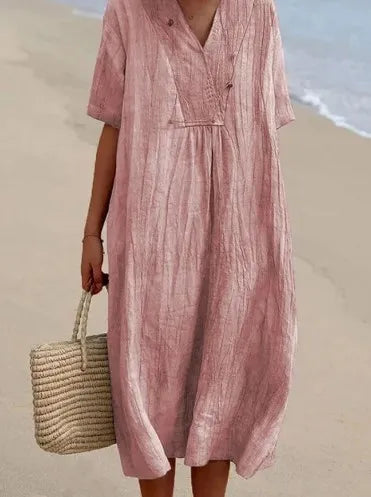 SILVANA | RELAXED TEXTURED MAXI DRESS