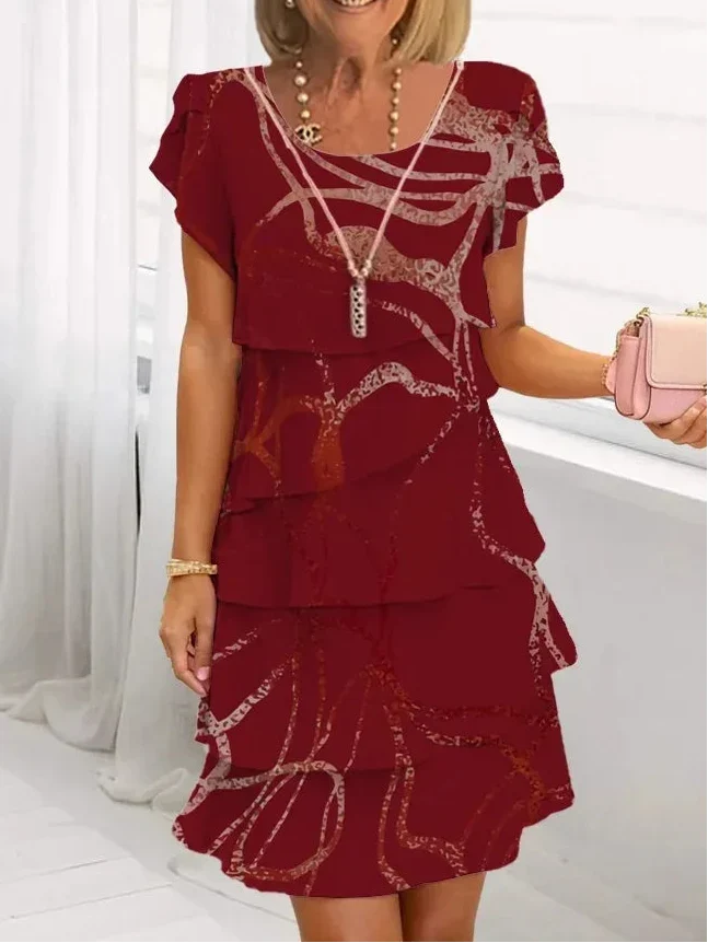 ANGELA | ELEGANT COMFORT RUFFLE DRESS