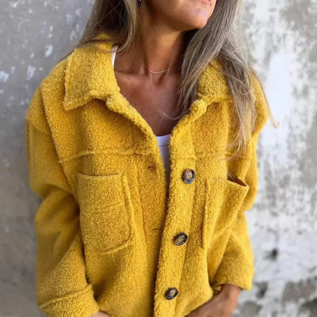 ROSIE | COSY BUTTON TEDDY JACKET
