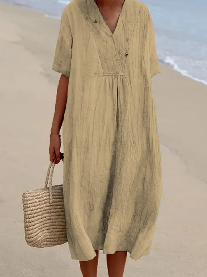SILVANA | RELAXED TEXTURED MAXI DRESS