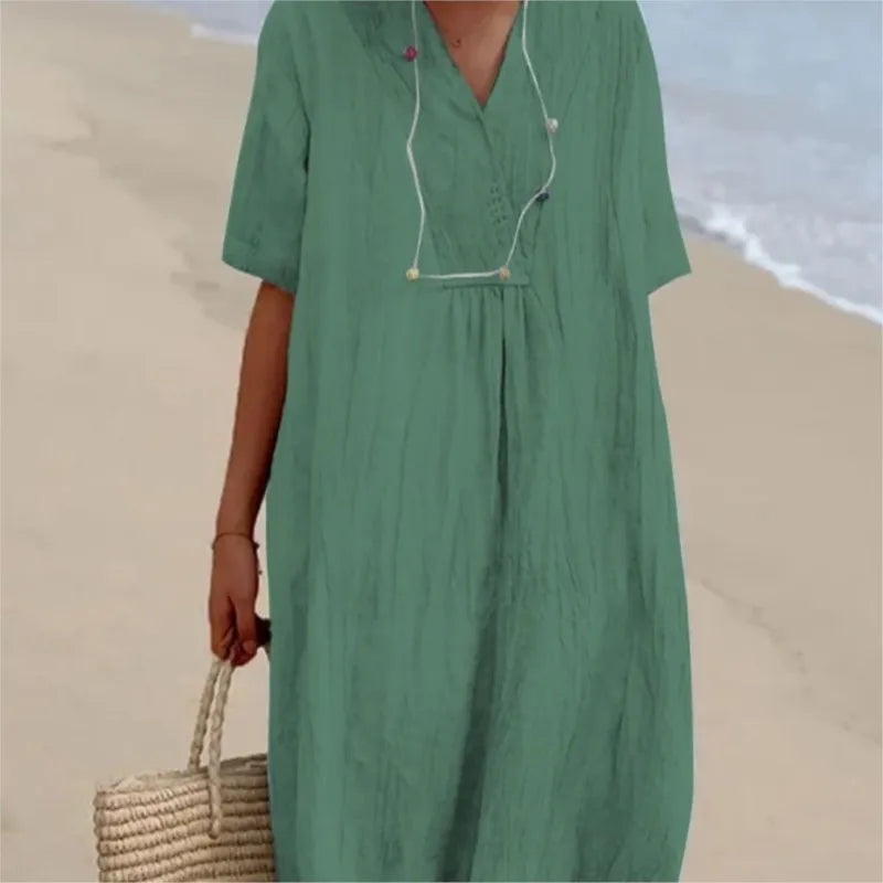 SILVANA | RELAXED TEXTURED MAXI DRESS