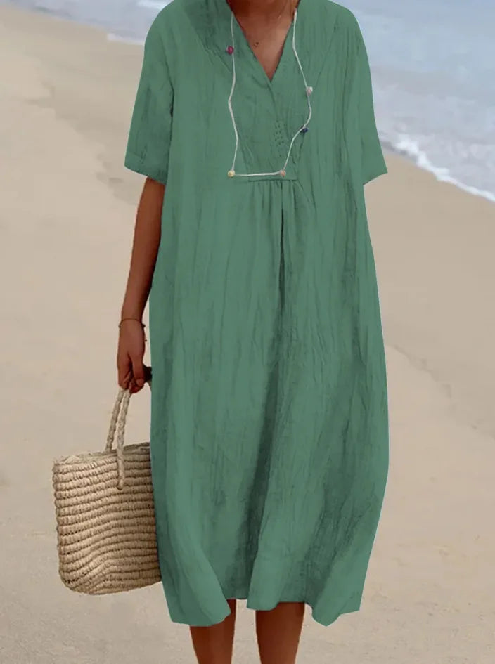 SILVANA | RELAXED TEXTURED MAXI DRESS