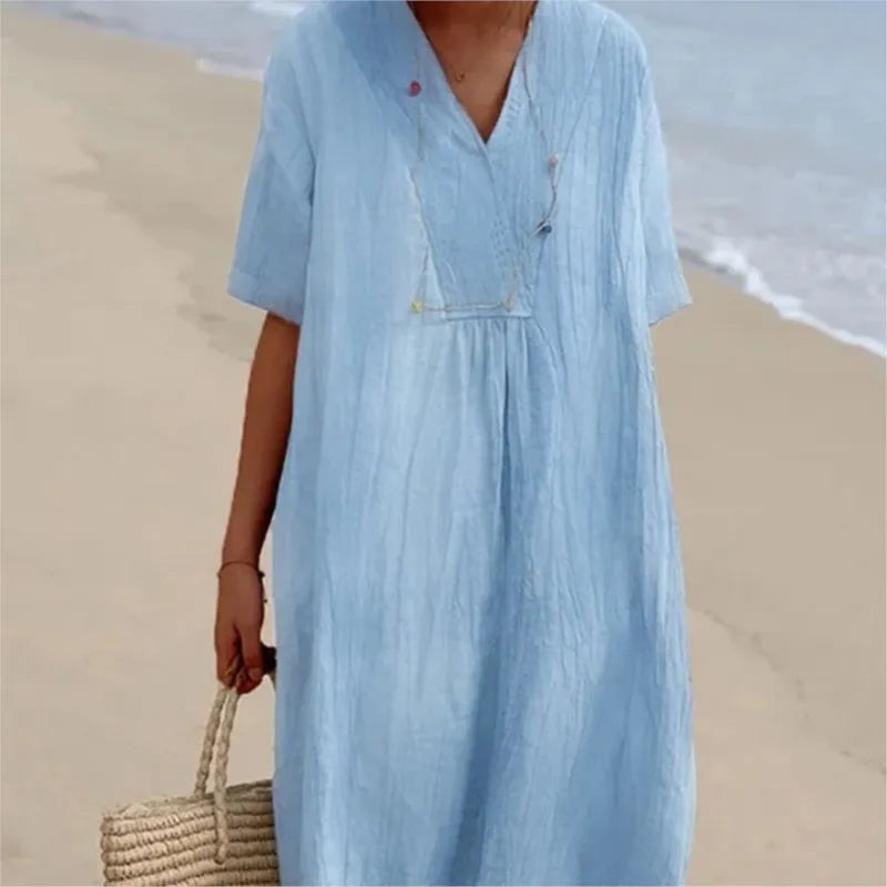 SILVANA | RELAXED TEXTURED MAXI DRESS
