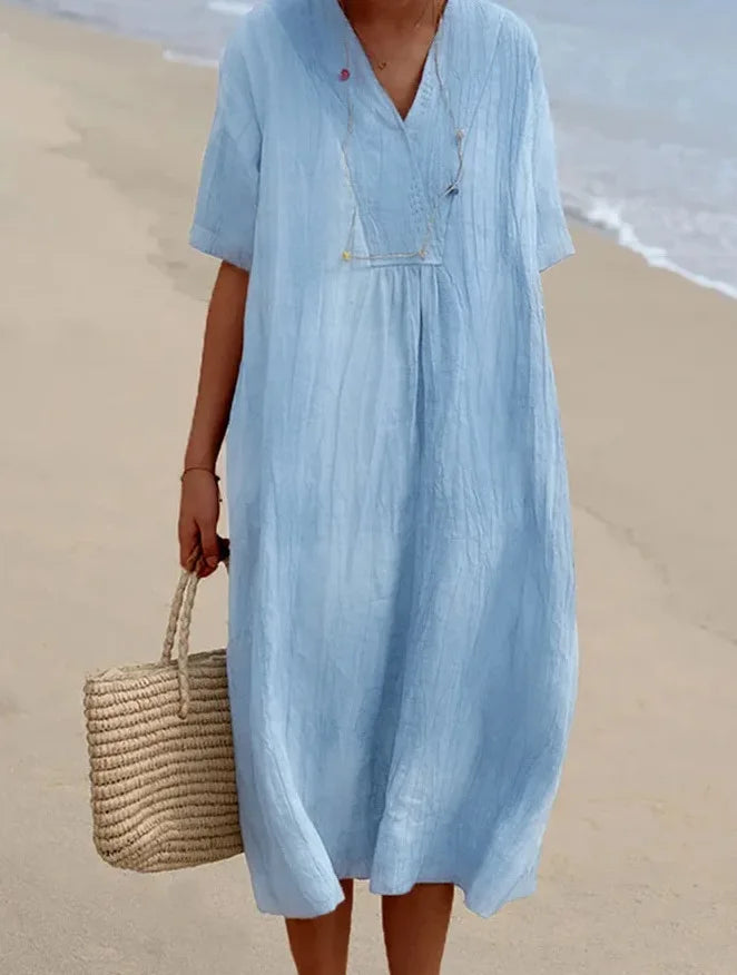 SILVANA | RELAXED TEXTURED MAXI DRESS