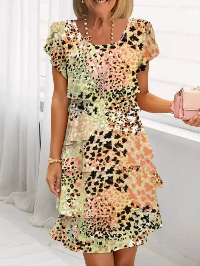 THERESA | ELEGANT COMFORT RUFFLE DRESS