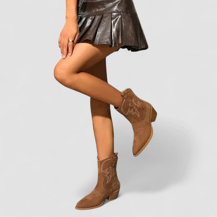 FREYA | WESTERN-INSPIRED ANKLE BOOTS
