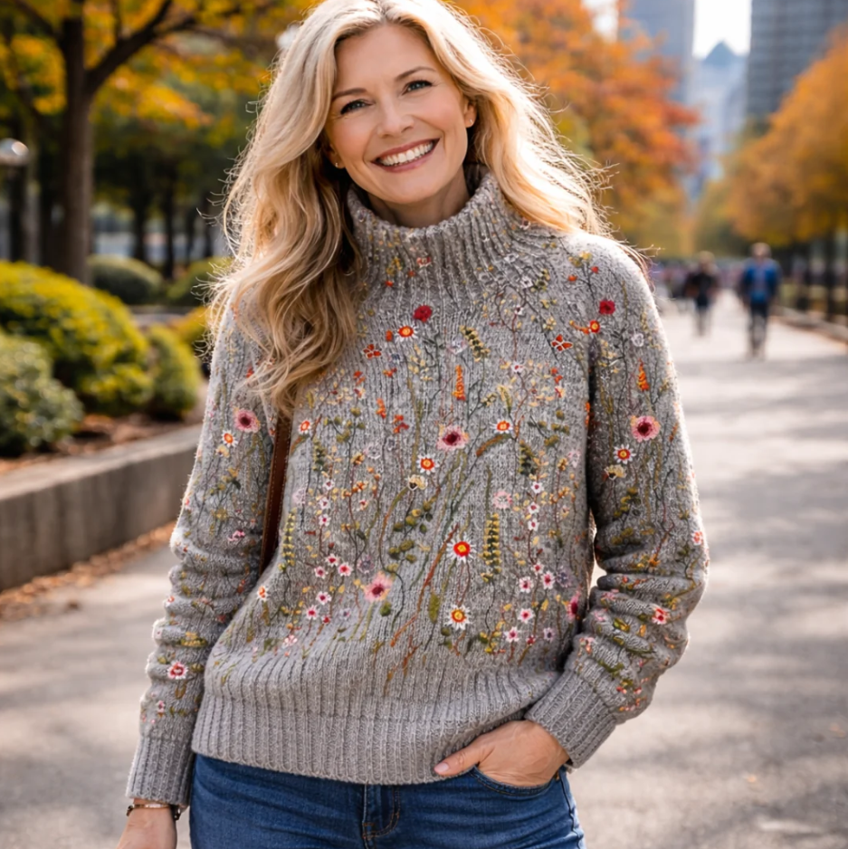 FLORENCE | FLORAL EMBROIDERED KNITTED JUMPER