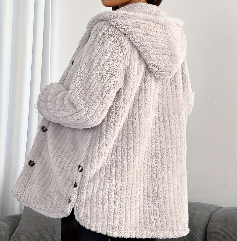 LAURA | TEXTURED FLEECE CARDIGAN