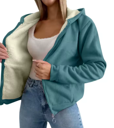 HANNAH | COSY FLEECE-LINED HOODED JACKET