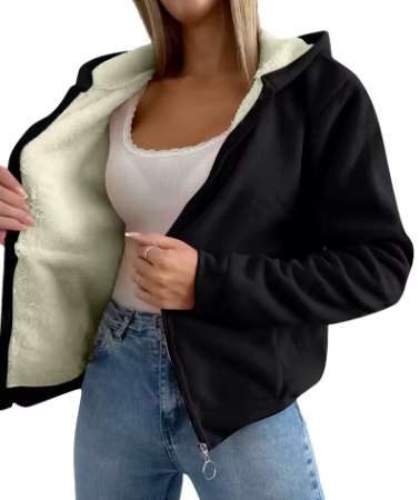 HANNAH | COSY FLEECE-LINED HOODED JACKET
