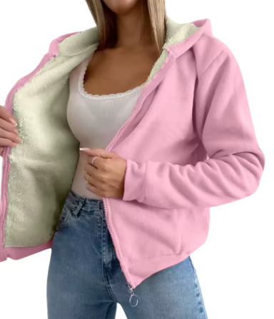 HANNAH | COSY FLEECE-LINED HOODED JACKET