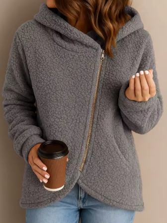 MABEL | COSY TEDDY HOODED JACKET