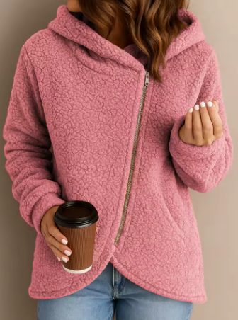 MABEL | COSY TEDDY HOODED JACKET