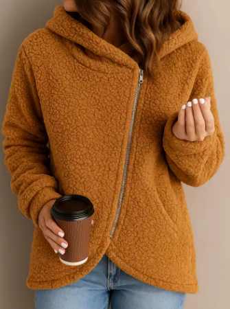 MABEL | COSY TEDDY HOODED JACKET