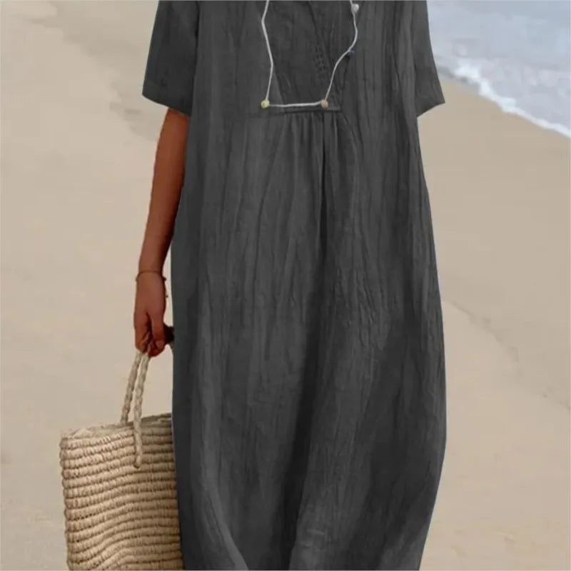SILVANA | RELAXED TEXTURED MAXI DRESS