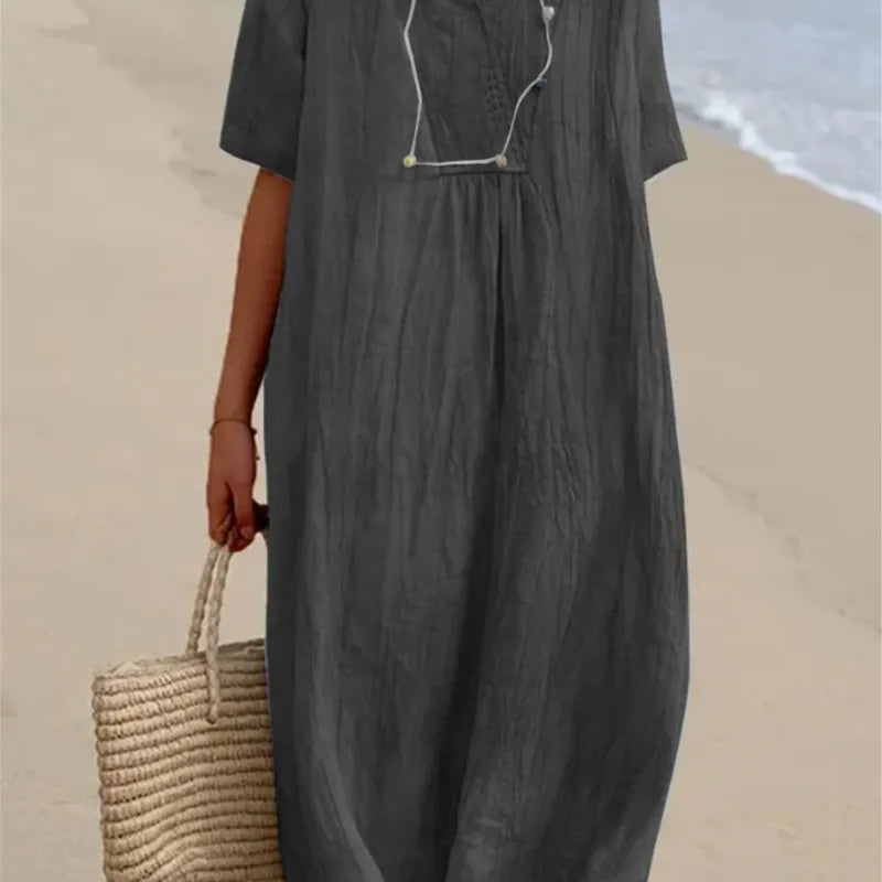 SILVANA | RELAXED TEXTURED MAXI DRESS