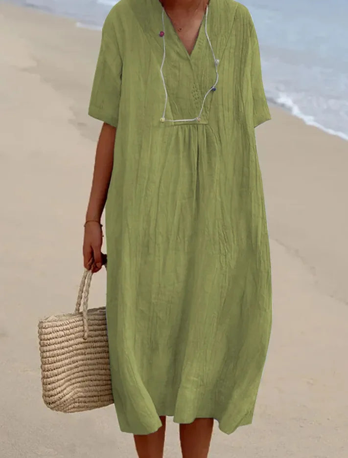SILVANA | RELAXED TEXTURED MAXI DRESS
