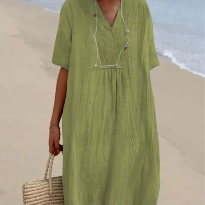 SILVANA | RELAXED TEXTURED MAXI DRESS