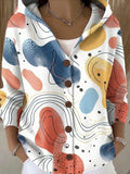 VANESSA | PRINT HOODED KNIT CARDIGAN