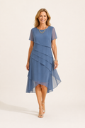 Tiered Chiffon Midi Dress