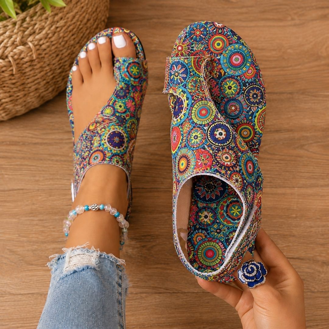 HARPER | COLOURFUL PAISLEY EVERYDAY SANDALS