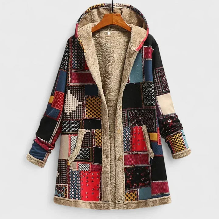 IVY | FLORAL HOODED FLEECE JACKET