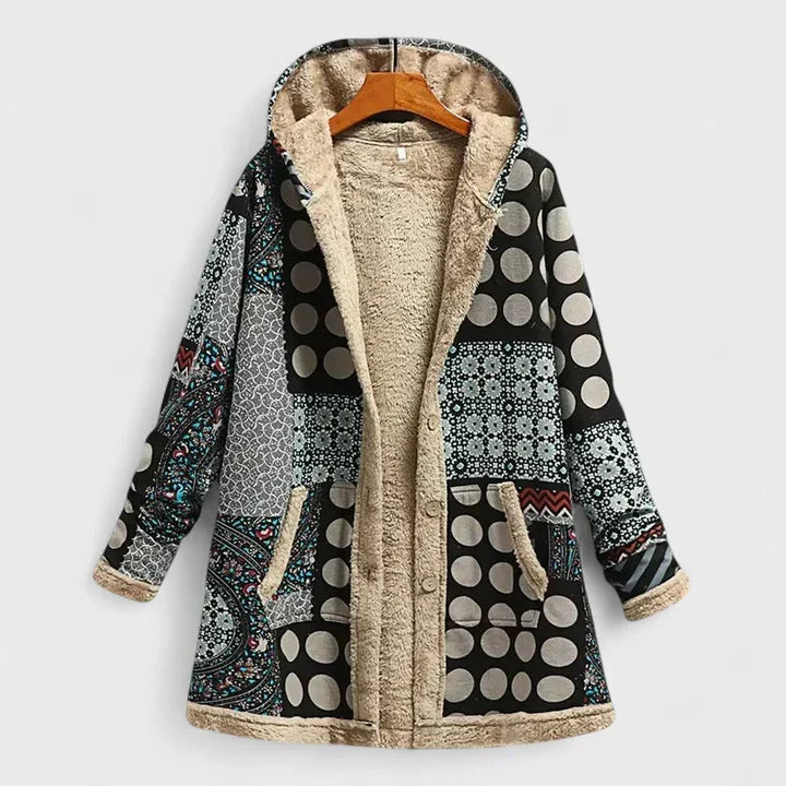 IVY | FLORAL HOODED FLEECE JACKET