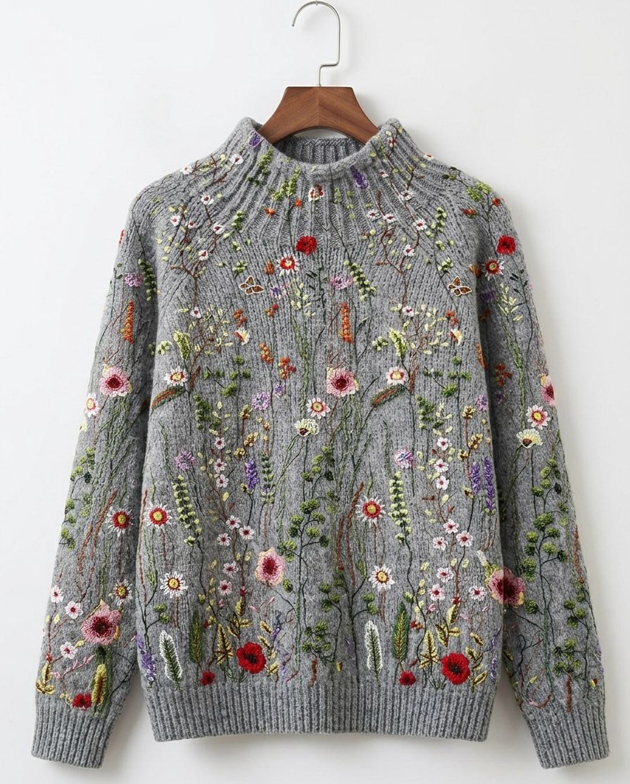 FLORENCE | FLORAL EMBROIDERED KNITTED JUMPER
