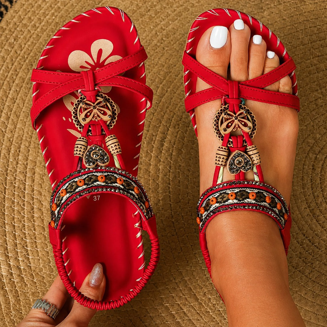 LUCY | BOHEMIAN EMBELLISHED SANDALS