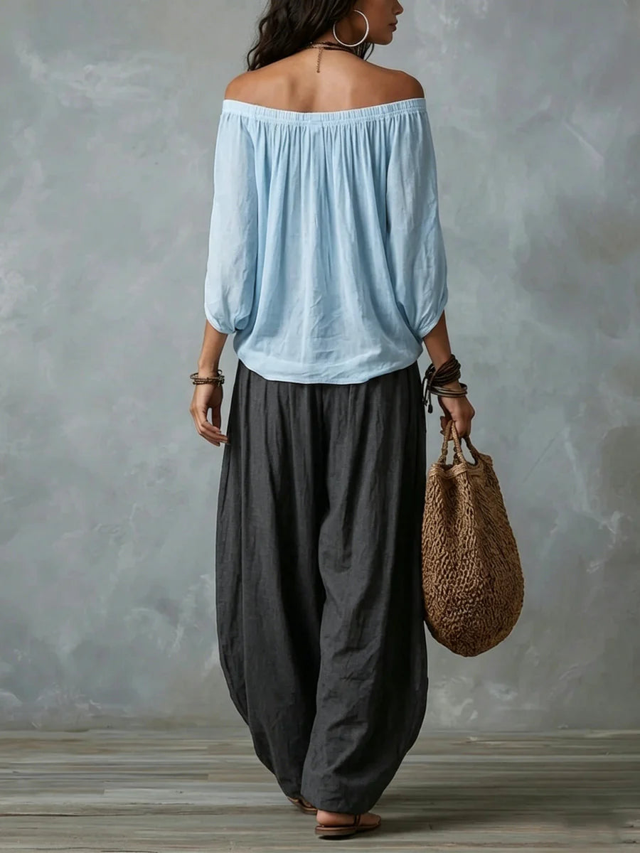 JADIA | ELEGANT OFF-SHOULDER TWO-PIECE SET