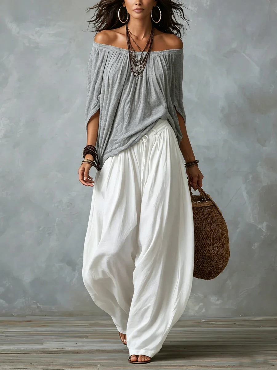 JADIA | ELEGANT OFF-SHOULDER TWO-PIECE SET