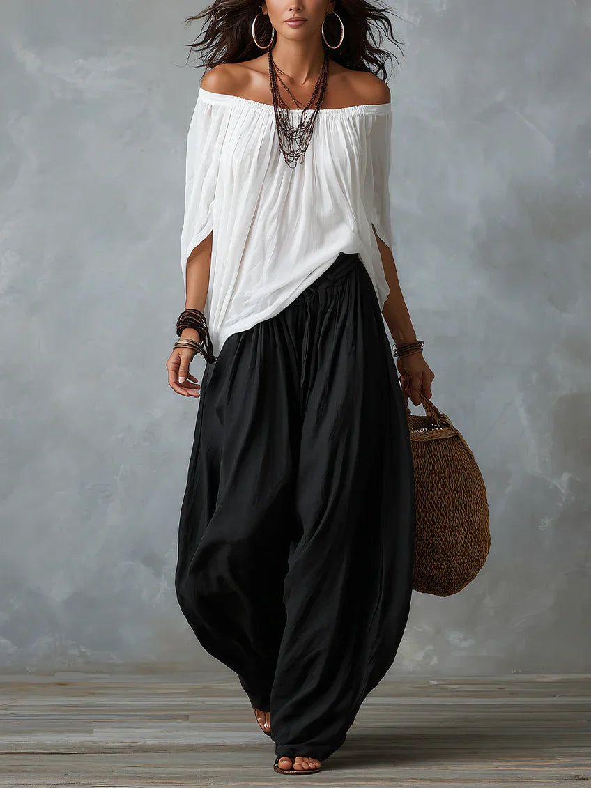 JADIA | ELEGANT OFF-SHOULDER TWO-PIECE SET