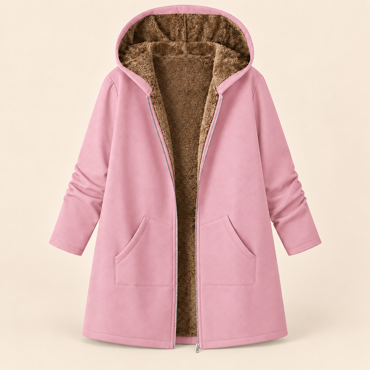 EVELYN | COSY LINED HOODED COAT