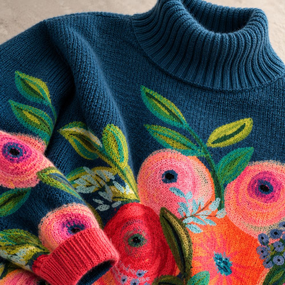 ROSALIE | FLORAL TURTLENECK JUMPER