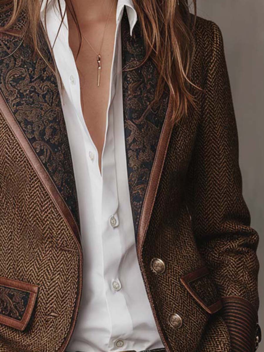 VICTORIA | HERRINGBONE BLAZER