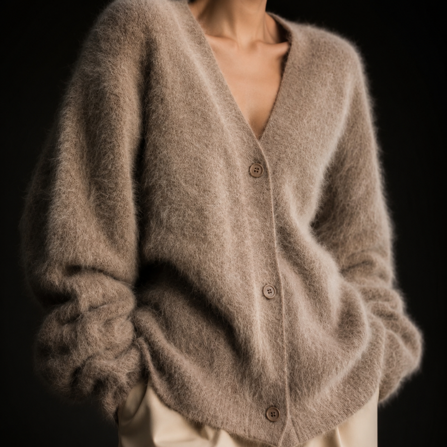JUNELLA | SOFT V-NECK KNITTED CARDIGAN