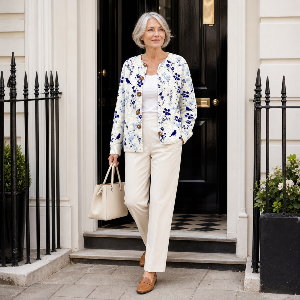 VYNORA | FLORAL BIRD CARDIGAN