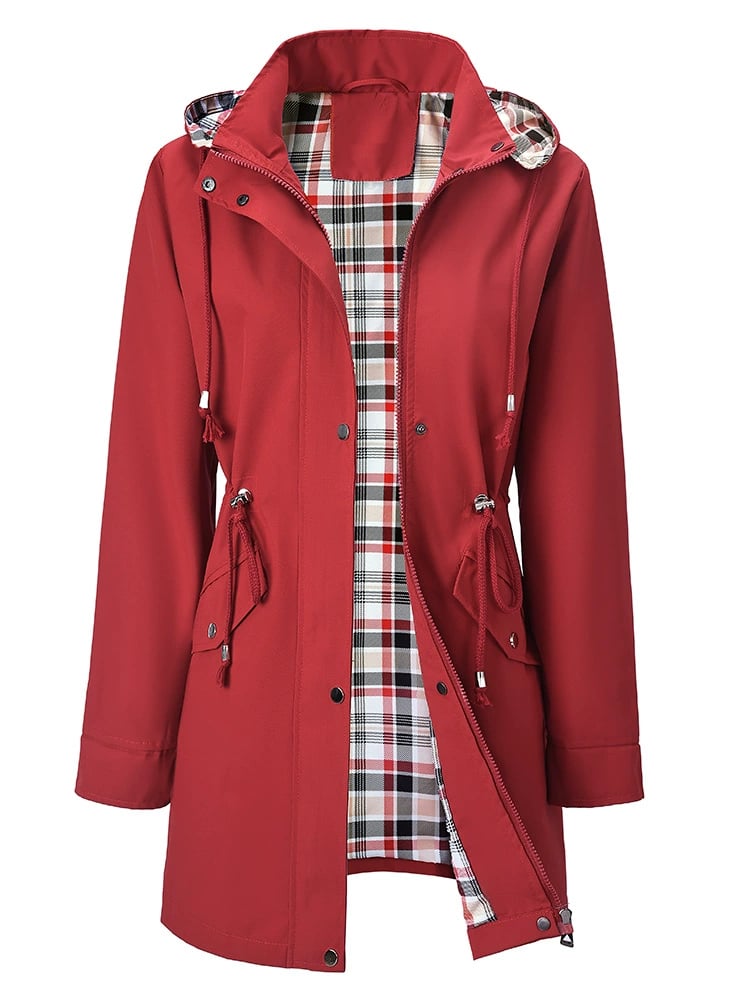 CARLOTTA | HOODED LONGLINE RAINCOAT